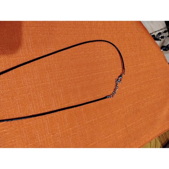 Dalmation Jasper stone on cord necklace natural stone   J-18 - Picture 2 of 6